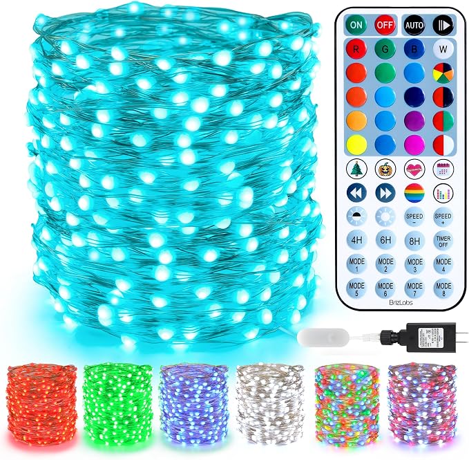 BrizLabs Halloween Fairy Lights, 200 LED Color Changing Fairy String Lights - string light