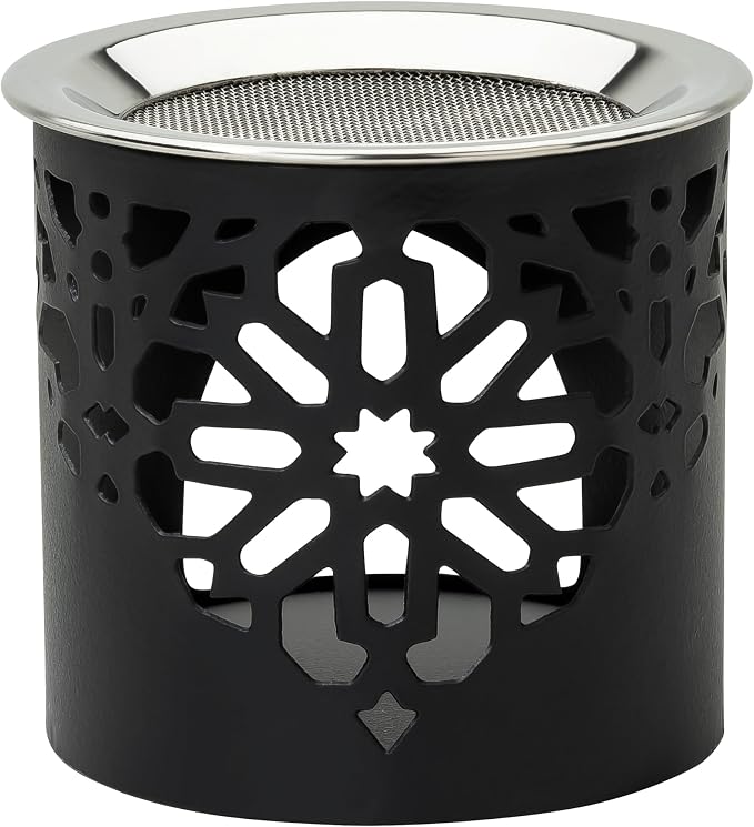 Frankincense Incense Burner with Tealight – Durable Black Iron, Height 2.36 Inches – HANDCRAFTET Aromatic Censer for Safe Burning and Elegant Home Décor - skull incense burner