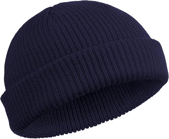 SATINIOR Trawler Beanie Watch Hat Roll-up Edge Skullcap Fisherman Beanie for Women Men - skull watch