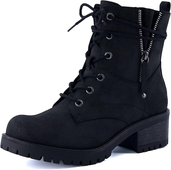 dunes Kobe Combat Ankle Boots for Women - sugar skull costume