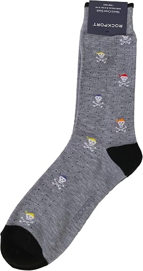 ROCKPORT MEN'S SKULL PRINT PIN DOT DRESS SOCKS ONE SIZE - sugar skull costume
