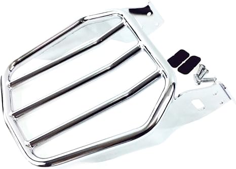 Custom Tapered Sport Luggage Rack Rear Carrier Chrome for Harley Davidson Softail Heritage Classic Fat Boy Dyna Street Bob Low Rider Sportster XL1200 XL883 Iron Low Sissy Bar Backrest Ref 50300030 - skull suitcase