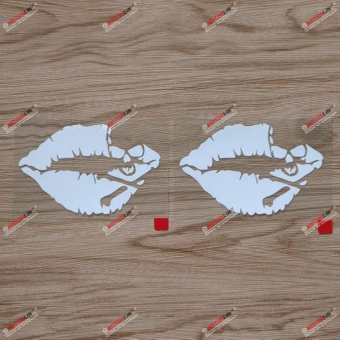 Hot Skull Lips Kiss Car Sticker Decal Vinyl v2 - skull sticker