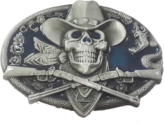 Western belt buckle for man zinc alloy buckle without belt - skull wallet