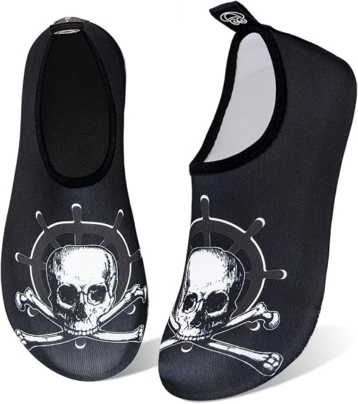 WateLves Water Shoes for Womens Mens Barefoot Quick-Dry Aqua Socks for Beach Swim Surf Yoga Exercise New Translucent Color Soles - sugar skull costume