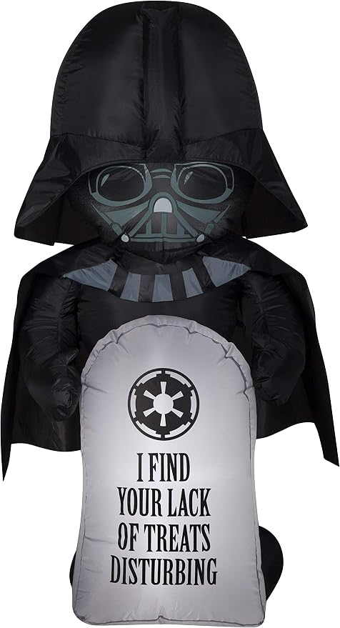 Gemmy 3.5' Airblown Inflatable Stylized Darth Vader w/Tombstone Star Wars - skull inflatable