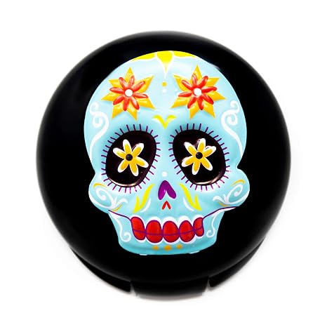 Bloody Mary's Sugar Skull White Heat Pressed Powder (Blue Sugar Skull) - sugar skull makeup