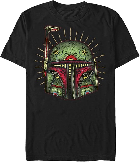 Star Wars Men's Boba Sugar Skull - skull tshirt