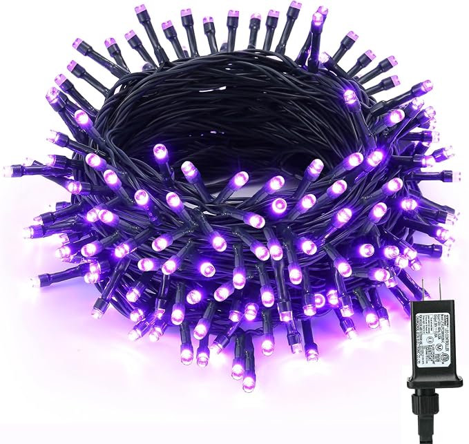 BrizLabs Purple Halloween String Lights Connectable Plugin 78.74 ft 240 LED - string light