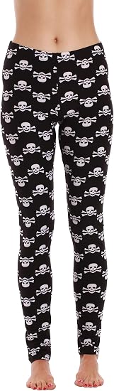 Just Love Ugly Christmas and Halloween Holiday Leggings - skull leggings