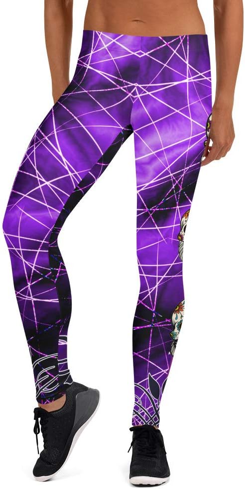 Hipster Sugar Skulls Leggings - skull leggings
