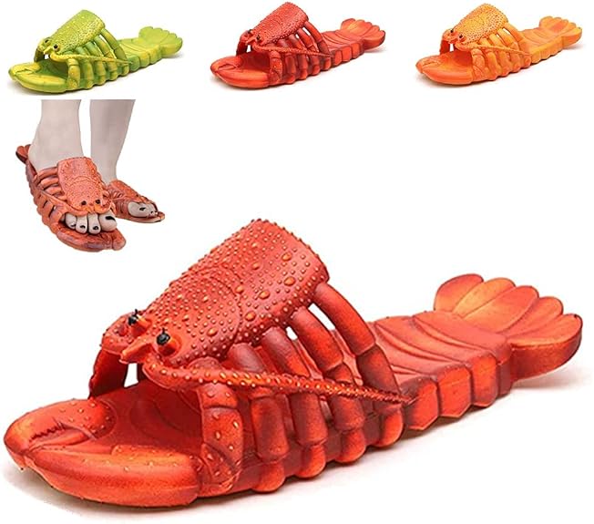 TOTENJS Lobster & Fish Slippers, Bass Sandals - sugar skull costume