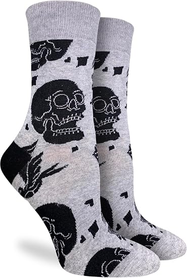 Good Luck Sock Women's Halloween Witches, Skeletons and Pumpkin Socks - sugar skull costume