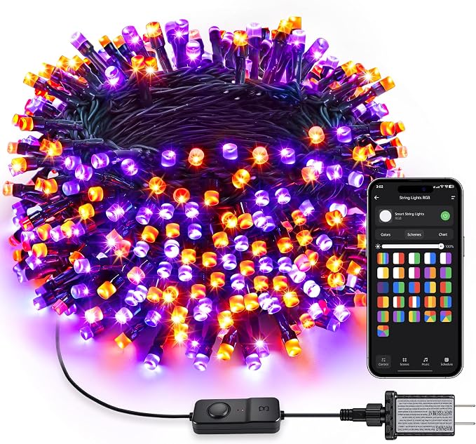 Brizled Smart Halloween Lights 1, 66ft 200 LED RGB Outdoor Christmas Lights - string light