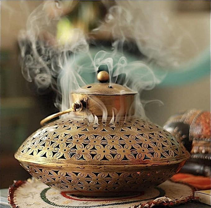 Hanging Incense Burner, Cone Charcoal Resin Incense Holder,Vintage Antique Home Room Wall Decor,House Warming Spiritual Reiki Yoga Meditation Gifts for Women Men,Zen Hippie Bohemian Boho Decor - skull incense burner