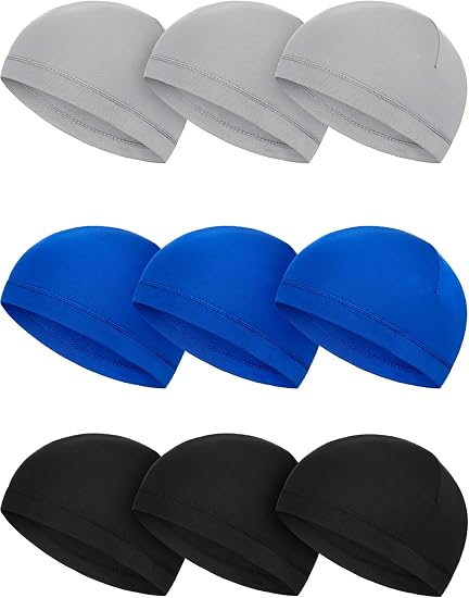 SATINIOR 9 Pieces Cooling Skull Caps Helmet Hard Hat Liner - skull helmet
