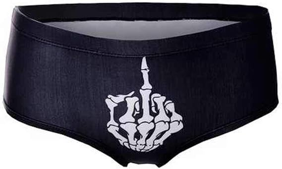 AWESOMETIVITY Bachelorette Bride Hipster Panties- Bridal Lingerie Gifts, XS-XXL - skull swimsuit