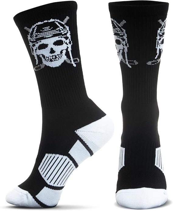 ChalkTalkSPORTS Hockey Socks - Cushioned Mid-Calf Crew - Youth & Adult - sugar skull costume