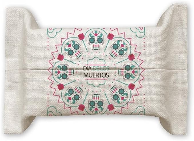 l Rose Happy The Day Of The Dead Tissue Paper Cover Holder Cotton Linen Bag - skull toilet paper