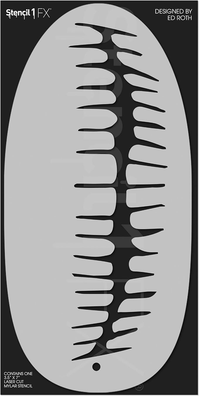 Stencil1FX - Skull Mouth Eye Makeup Stencil for Costumes, Dress Up, Halloween, Cosplay, Face Painting, Raves, Festivals, Parades, Parties - skull painting