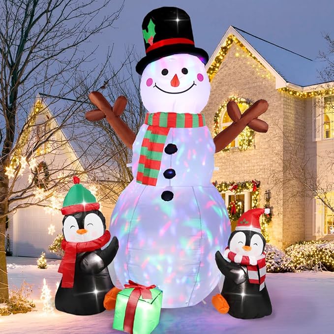 Christmas Inflatables Outdoor Christmas Decorations for Yard 6FT Snowman - skull inflatable