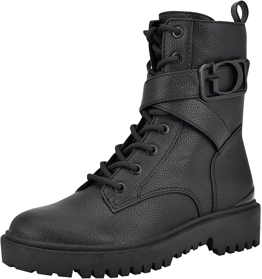 GUESS Women's Orana Combat Boot - sugar skull costume