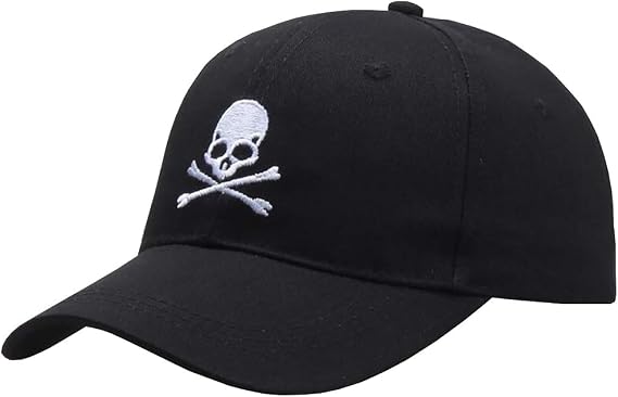 Adjustable Hat Cap Skeleton Bone Hat Sport Sunhat Snapback Embroidery Skull Pirate Hat Halloween Cos - skull hat