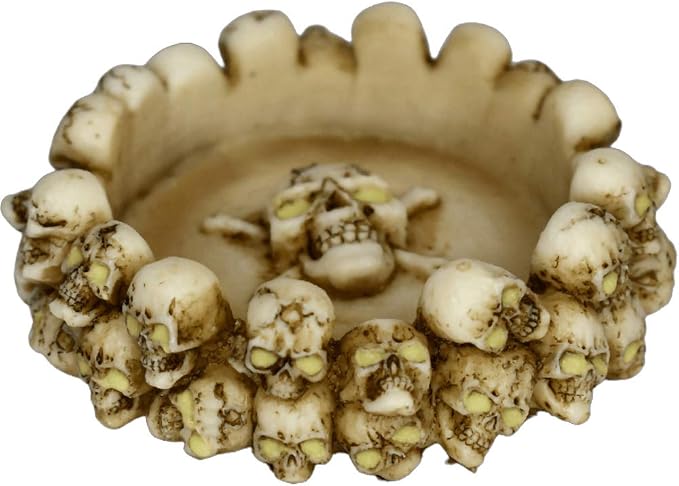 Ashtray Skull Eye Glow In The Dark (one Single pc) Model (D) - skull ashtray