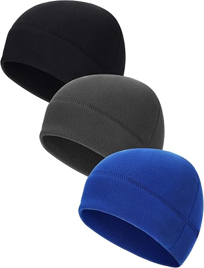 Syhood Winter Warm Skull Cap Soft Fleece Beanie Hat Thick Windproof Watch Cap Skiing Outdoor Warm Colored for Men Women - skull hat