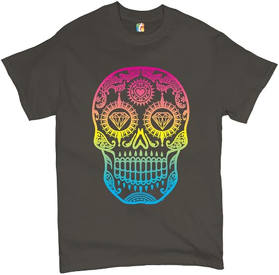 Sugar Skull Calavera Diamond Eyes T-Shirt Day of The Dead Men's Novelty Shirt - skull sweatshirts