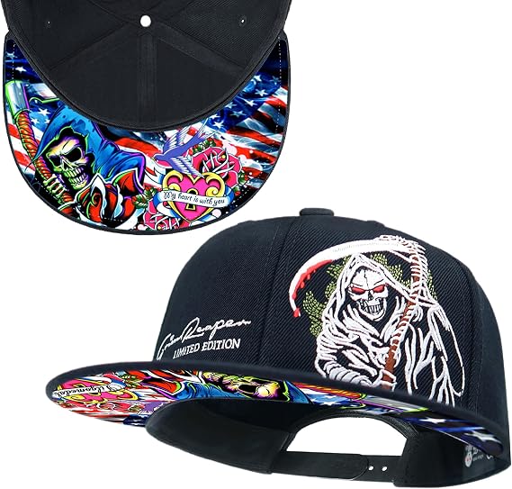 Snapback Hat for Men Women Fashion Dad Baseball Cap - skull hat