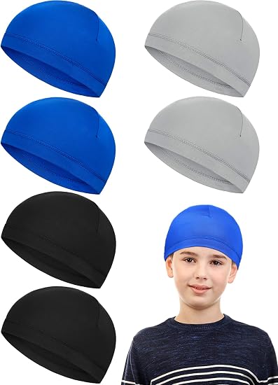 Geyoga 6 Pcs Kids Skull Caps Helmet Liner Hats - skull helmet