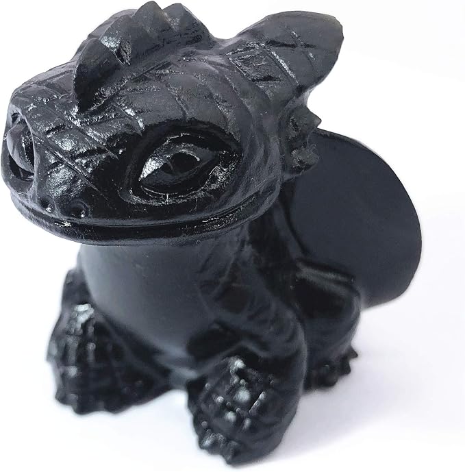 2″ Healing Crystals and Stones Reiki Skull Toothless Figurine Statue Animal Sculptures Hand Carved Fly Dragon Crystal for Birthday Festival Gifts Home Decor - skull figurine
