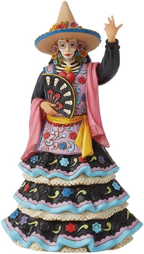 Enesco Jim Shore Heartwood Creek Day of The Dead Dancer Figurine - skull figurine