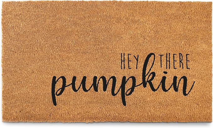 Hey There Pumpkin Door Mat 30x17 Inch, Hello Pumpkin Welcome Mat Coir Fall - skull floor mat