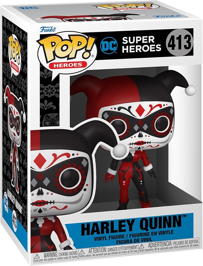 Funko POP! Heroes: Dia de Los DC - Harley Quinn - skull figurine