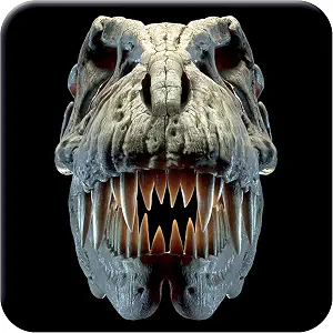 3D LiveLife Cork Coaster – T-Rex Skull from Deluxebase. Drinks Coaster with Lenticular 3D Animal Image. Non-Slip Protective Table Drink Mat for Home Decor and Decorative Accessories.