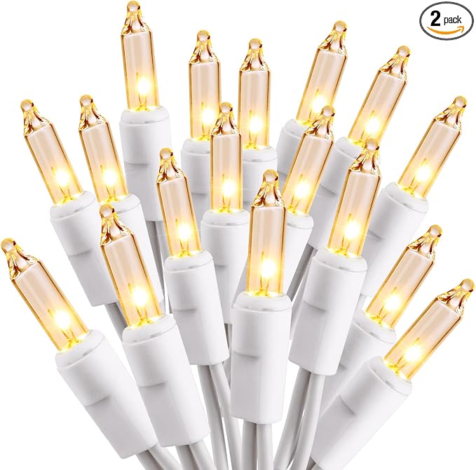 ODEETRONIC White Christmas String Lights, 69.6ft 300 Count Incandescent - string light