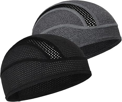 MELASA Cooling Skull Cap Breathable Mesh Sweat Control Helmet Liner for Men - skull helmet