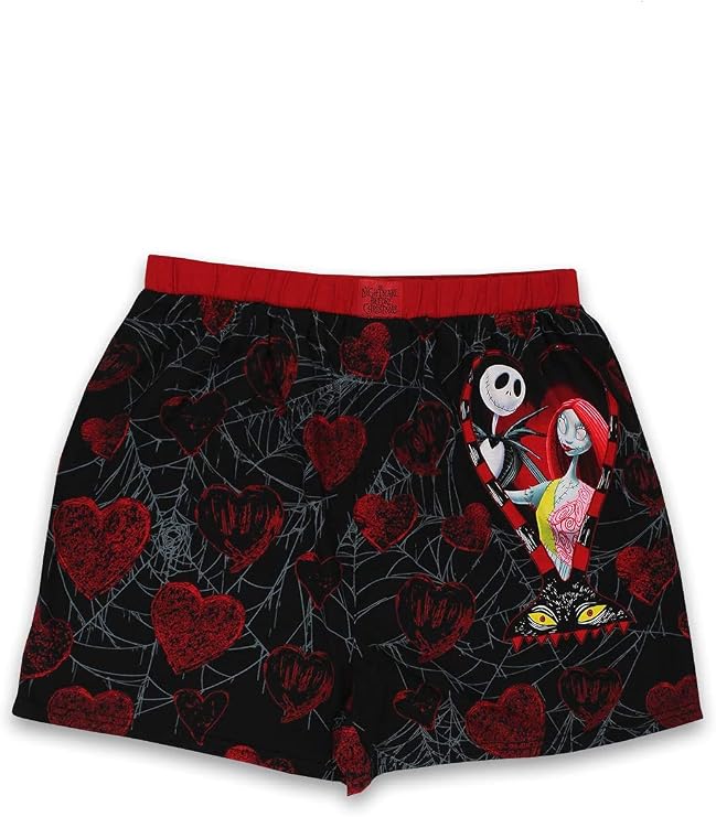 Nightmare Before Christmas Jack and Sally Men's Boxer Shorts Underwear - skull swimsuit