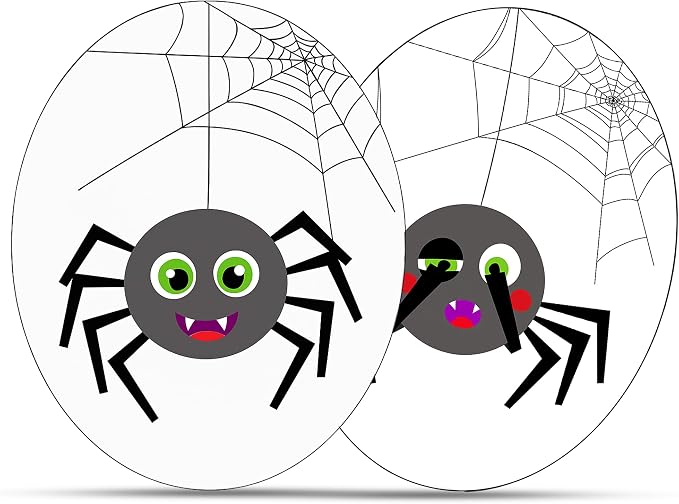 Iconikal 2-Piece Halloween Toilet Seat Cling Set Funny Spider 11.2x13 - skull toilet paper