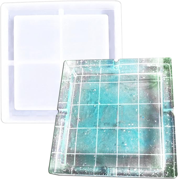 Extra Large Ashtray Resin Mold Large Square Ashtray Mold for Resin Epoxy - skull ashtray