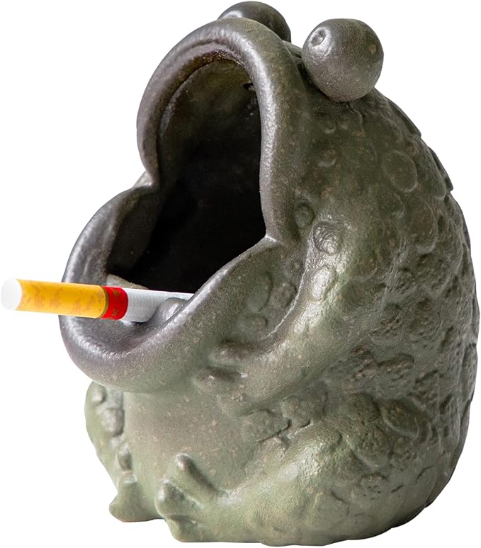 HEER Ceramic Toad Ashtray for Cigarette - skull ashtray