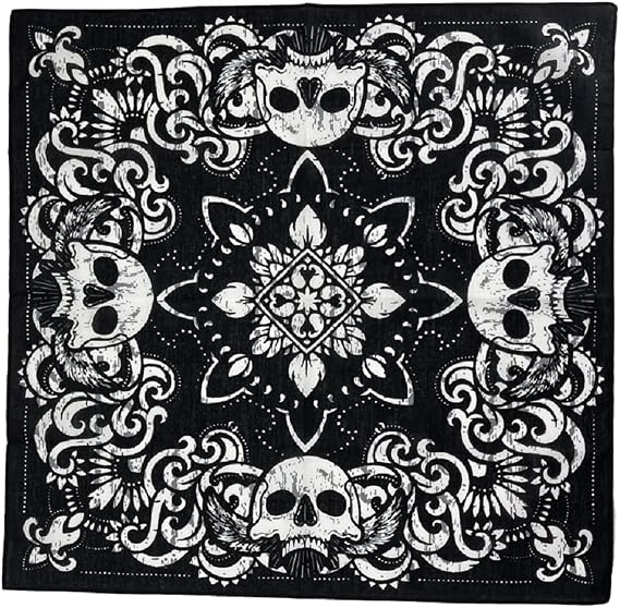 Vamqor 12pcs Bandana for women and men 100% Cotton Custom Fashion Paisley Design Outdoor Square Handkerchief
