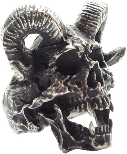 Death Skull Ring for Men Stainless Steel Jewelry Biker Rings Scary Death Ring Skull for Gifts - skull ring