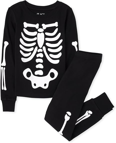 The Children's Place Family Matching Halloween and Holiday Pajama Sets, Cotton - skull pajamas