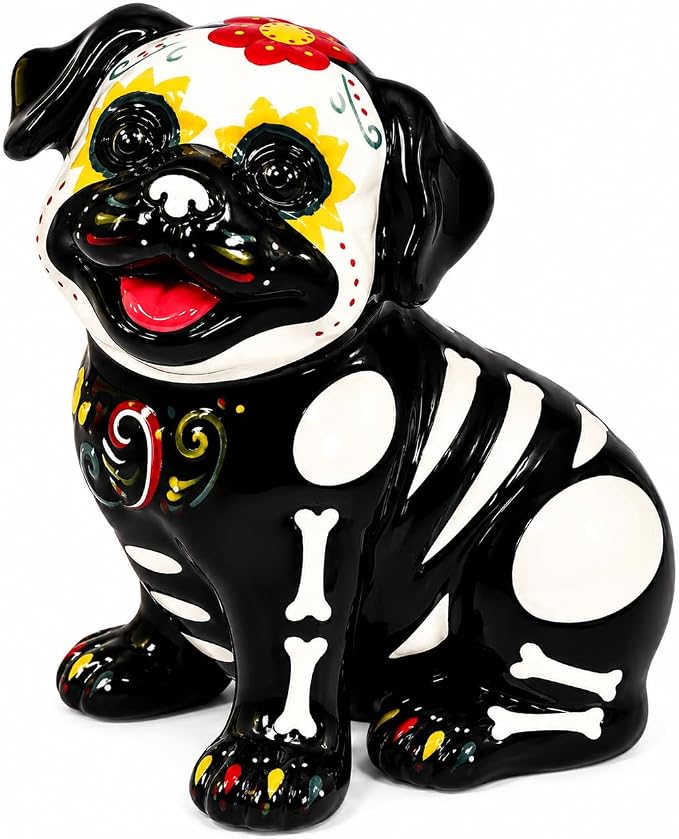 Blue Sky Clayworks 20605 Baxter Day of The Dead Dog Figurine - skull figurine