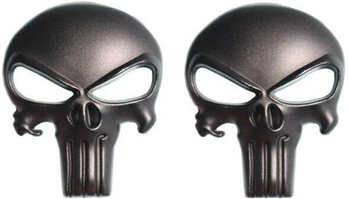 Tactical 3D Metal Magwell Decal Sticker for Magazine Decoration Badge，Stylish and Fit Perfectly on Magwell Location - skull sticker