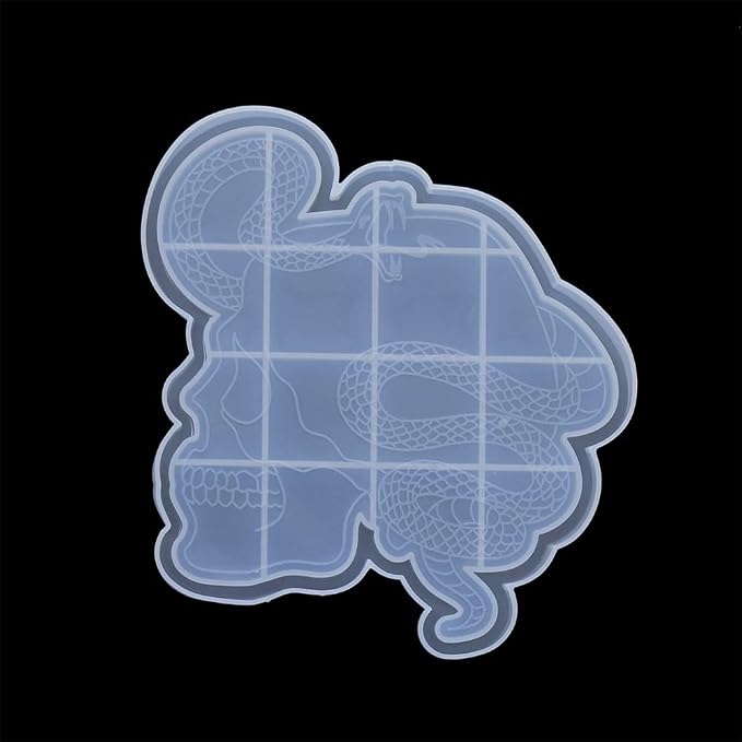 1pcs Salver Silicone Mold Ashtray Skull Snake Plate for Resin Molds DIY Dish Crystal Resin UV Epoxy Crafts Tray Home Decoration - skull ashtray