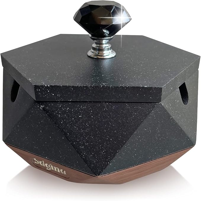 Ashtray for Outside Patio, Black Ash Tray with Lid and Removable Liner, Perfect Outdoor Ashtray for Cigarette Smokers, Cool Outdoor Ashtrays for Patio Waterproof/Windproof - skull ashtray